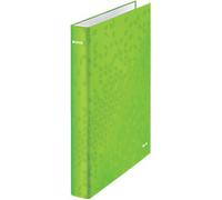 Leitz WOW 25 mm Ring Binder Manila Cardboard A4 2 Rings Green