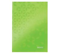 Leitz WOW Notebook A5 Lined, Hardcover, 160 Pages, 80 Sheets of FSC-Certified Paper (80 g/m²), Laminated Cover, Thread Binding, For Office, School or as a Diary, Green, 46271054