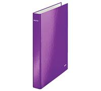 Leitz Wow A4 25mm "2 D-Ring" Ringbinder - Purple (Pack of 10)