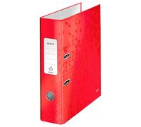Leitz Wow 180° Lever Arch File, Red Lever Arch File, A4 Folder, 80 mm Spine Width, 10050026