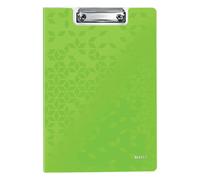 Leitz 41990054 A4 Clipfolder with Cover, Lightweight Polyfoam, WOW Range, Green