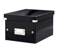 Leitz Wow Click & Store Black Storage Box With Label Holder Small