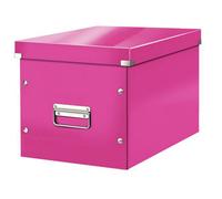 Leitz Wow Click & Store Pink Cube Storage Box Large