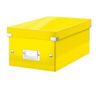 Leitz WOW Click & Store DVD Storage Box. with Label Holder. Yellow