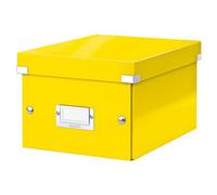 Leitz Wow Click & Store Yellow Storage Box With Label Holder Small