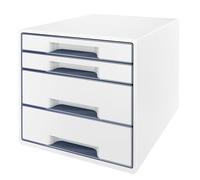 Leitz Wow Desk Cube 4 Drawers 2 Large And 2 Small Buc Drawers White