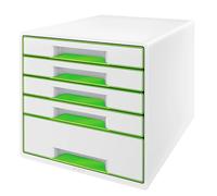 Leitz Wow Desk Cube 5 Drawers 1 Large And 4 Small Buc Drawers