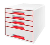 Leitz WOW CUBE Drawer Cabinet Red 52142026