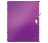 Leitz WOW Divider Book A4 Polypropylene 12 Tabs Purple