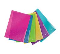 Leitz WOW Document Wallet A4 Flap PP (Polypropylene) Portrait 22 (W) x 0.1 (D) x 31 (H) cm Assorted Pack of 6