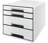 Leitz WOW Drawer Unit Plastic Black 4 Drawers 28.7 x 36.3 x 27 cm A4 Maxi