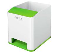 Leitz 53631054 Pen Holder, Sound Amplification Function, WOW Range, White/Green