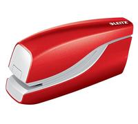 Leitz Wow Electric Stapler, 10 Sheet Capacity, Battery Operated, Metallic Red, Includes 1000x E1 Staples, 55661026