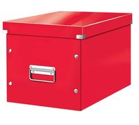 Leitz WOW Large Storage Box, Click and Store Range, Large Cube Storage Box, Red, 61080026