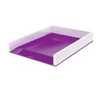 Leitz WOW Letter Tray Dual Colour A4. White/Purple