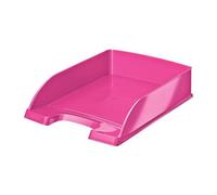 Leitz Wow Letter Tray Stackable Glossy Metallic W245xD380xH70mm Met Pink Ref 52263023+ Free Finchley Refill Pen (2)