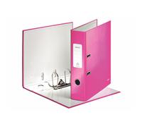 Leitz Wow Lever Arch File A4 80mm Pink Pack of 10
