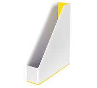 Leitz 53621016 Magazine File, A4, WOW Range, Dual Colour White/Yellow