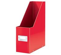 Leitz WOW Click & Store Magazine File with LabeL Holder and Thumbhole Red