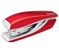 Leitz Wow Mini Stapler, Metallic Red Stapler, 10 Sheet Capacity, Ergonomic Metal Body, Includes 1000x Staples, 55281026