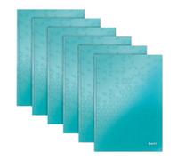 Leitz Wow Notebook A4 Ruled Ice Blue Not perforated 160 Pages 80 Sheets Pack of 6