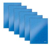 LEITZ Wow Notebook A4 Ruled Paper Blue Not perforated 80 Pages Pack of 6