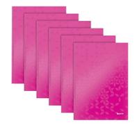 Leitz Wow Notebook A4 Ruled Pink Not perforated 160 Pages 80 Sheets Pack of 6