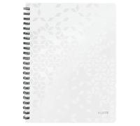 Leitz Notebook A4 Wow Get Organised - Wire Bound White, Ruled, 80 Sheets, 80 gsm Ivory Paper