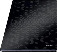 Leitz WOW Notebook A4 Squared, Hardcover, 160 Pages, 80 Sheets of FSC-Certified Paper (80 g/m²), Laminated Cover, Thread Binding, For Office, School or as a Diary, Black, 46261095