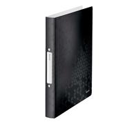 Leitz 2 Ring Binder, Holds up to 190 Sheets, Wow Range, 25 mm Spine, 42570095 - A4, Black