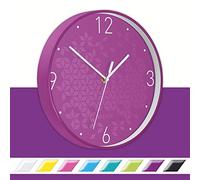 Leitz WOW Quartz Wall Clock, Perfect for Office, Kitchen, Living room and Bathroom, 29 cm - Purple