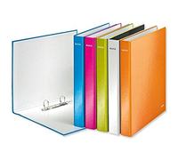 Leitz WOW Ring Binder 2 D-Ring Size 25mm for 250 Sheets A4 Maxi Blue Ref 42410036 [Pack of 10]