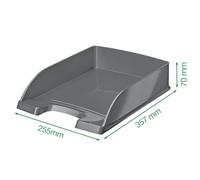 Leitz Wow Series 52263095 Letter Tray, A4, Pack of 5, Black