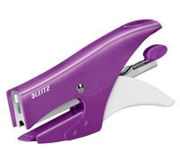 Leitz WOW Stapling Pliers, Uses No. 10 Staples, 15 Sheet Capacity, Metal, Includes Staples, Purple, 55311062