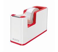 Leitz WOW Tape Dispenser Duo Colour White/Red 53641026