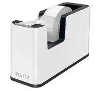 Leitz Tape Dispenser, Heavy Base with Tape, Wow Range, Pearl White/Black