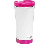 Leitz WOW Thermal Mug, Stainless Steel, Heat Insulating, Pink | For Hot and Cold Drinks, Reusable