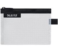 Leitz Wow Travel Pouch, Water Resistant, Translucent, Ideal for Visible Storage and Organisation, Small (A6) - Black