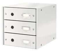 Leitz Drawer Cabinet, 3 Drawers, A4, Click and Store Range 60480001 - White