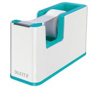 Leitz Wow White Ice Blue One-Hand Operation Tape Dispenser
