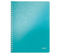 LEITZ Wow Wirebound Notebook A4 Ruled Ice blue Pack of 6