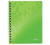 LEITZ Wow Wirebound Notebook A5 Ruled Green