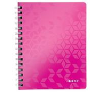 LEITZ Wow Wirebound Notebook A5 Ruled Pink Pack of 6