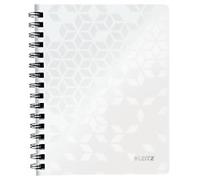 LEITZ Wow Wirebound Notebook A5 Ruled White