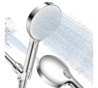 LEIVI Handheld Shower Head Set, Handshower with 60 Inch No Kink Hose, 3 Spray Modes, Rain, Massage and Mix, Anti-clogging Nozzles, 1.8 GPM, Chrome