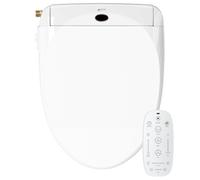 LEIVI Smart Bidet Toilet Seat with Wireless Remote and Side Panel, Multiple Spray Modes, Adjustable Heated Seat, Warm Water and Air Dryer, Auto LED Nightlight, Round
