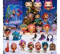 LEIWEIJIE 2025 Korean Idol Arrival Calendar, 24 Day Christmas Countdown Calendar, Hunters 3D Character Keychain Toy Pendant, Surprise Christmas Decoration Gift for Korean Pop Music Fans