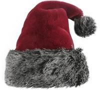 LEIWEIJIE Kids Christmas Elf Beanie Hat Knit Santa Hat Xmas Red and Green Hat for Boys Girls，Warm Parent Child Knitted Hat (Adult)