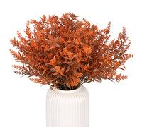 Leixi 8 Bundles Artificial Fall Flowers No Fade Faux Autumn Plants, Fake Indoor Outdoor Greenery for Thanksgiving Christmas Wedding Party Home Garden Décor (Dark Yellow)