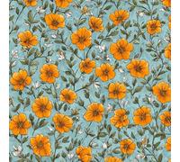 LeIxIaO Marigold Peel and Stick Wallpaper 3D Printed Yellow Flower for Bedroom Living Room Bathroom Kitchen Removable Decor Wall Mural Paper 17.3"x78.7"